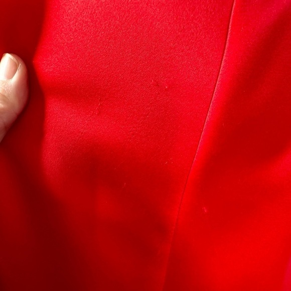 Vintage Scott McClintock Jewel Ruby Red Halter Prom Dress Size 4P 4 Petite - Picture 11 of 16